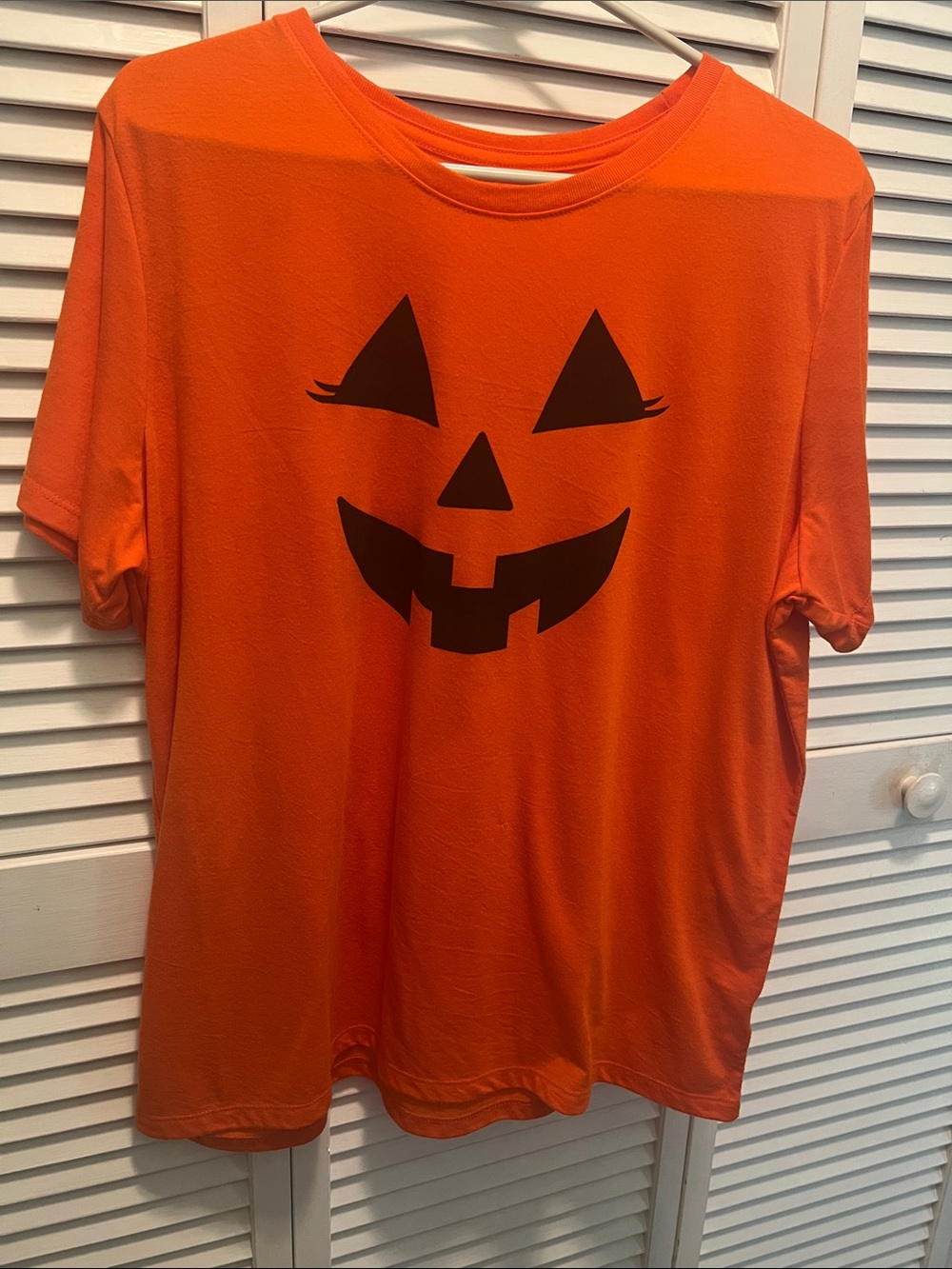 Orange Pumpkin Face Costume Shirt - Picture 1 of 17